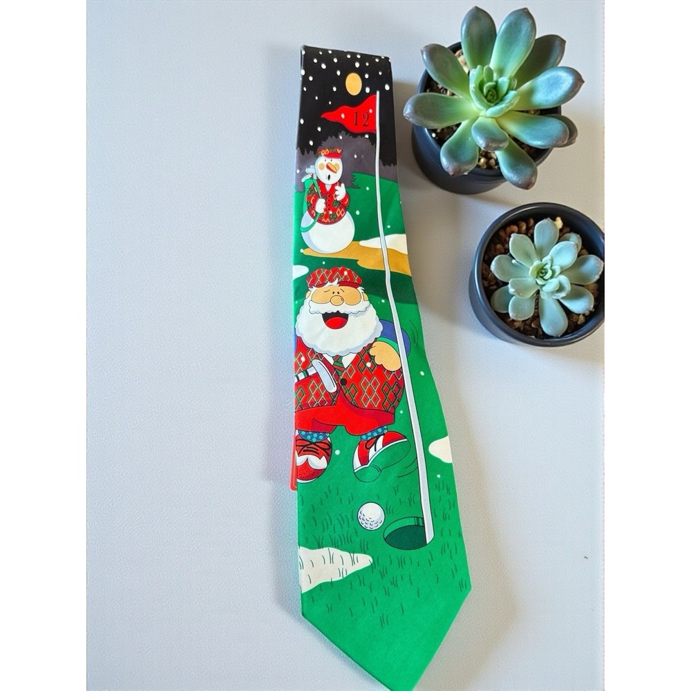 Noel Holiday Collection Santa Christmas Tie Candy Cane Necktie Festive‎ Gift